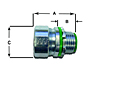 Steel Straight fitting with drawings